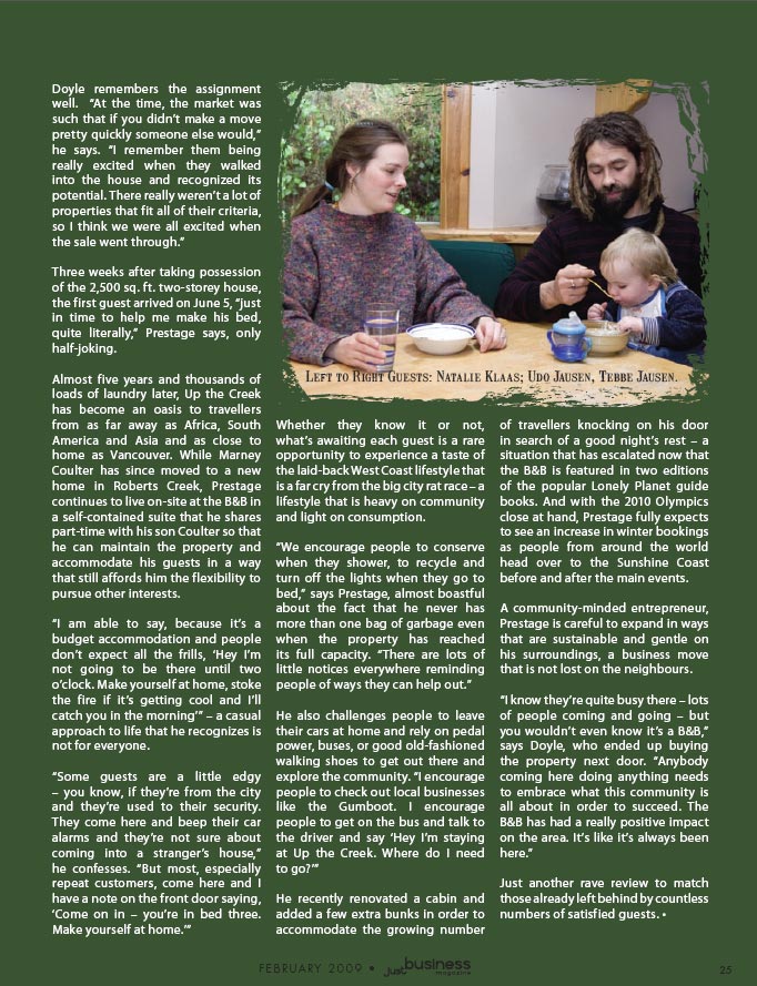 Just Business Magazine article page 3